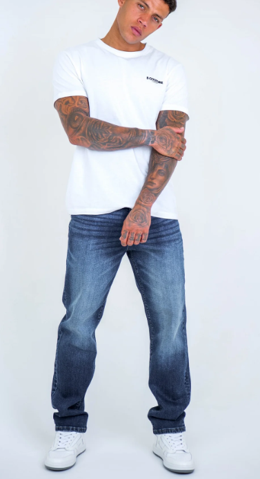 Beckenham Straight Fit Stretch Denim Jeans - Dark Blue