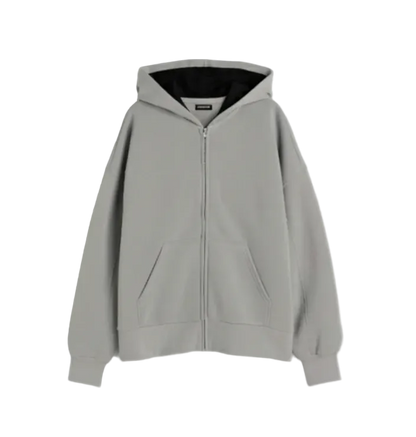 Ash Heavyweight Oversized Zip Hoodie