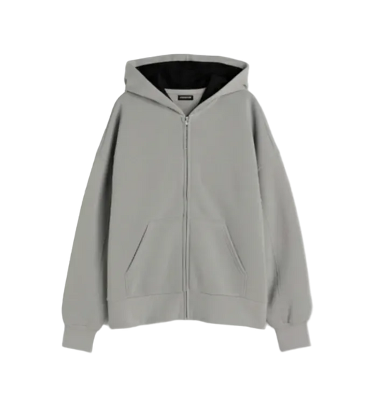Ash Heavyweight Oversized Zip Hoodie