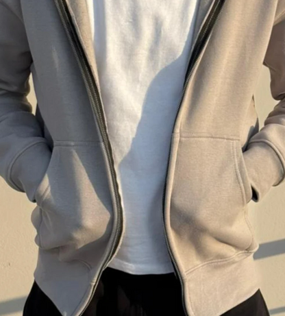 Ash Heavyweight Oversized Zip Hoodie