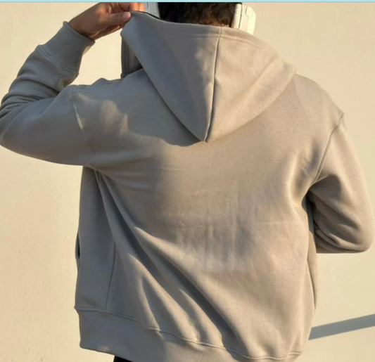 Ash Heavyweight Oversized Zip Hoodie